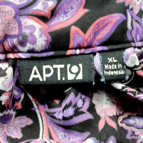 APT 9 Pink/Purple Paisley Sheer Blouse Size XL - Picture 8 of 9